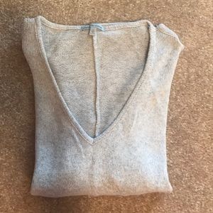 Charlotte Russe sweater top in light grey.